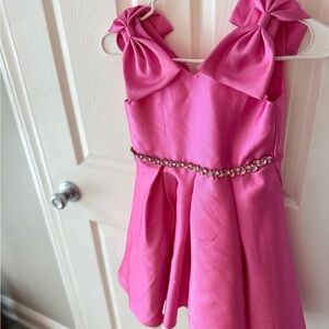 Rare Editions Vibrant Pink Satin Dress